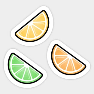Lemon, Lime and Orange Stickers Sticker